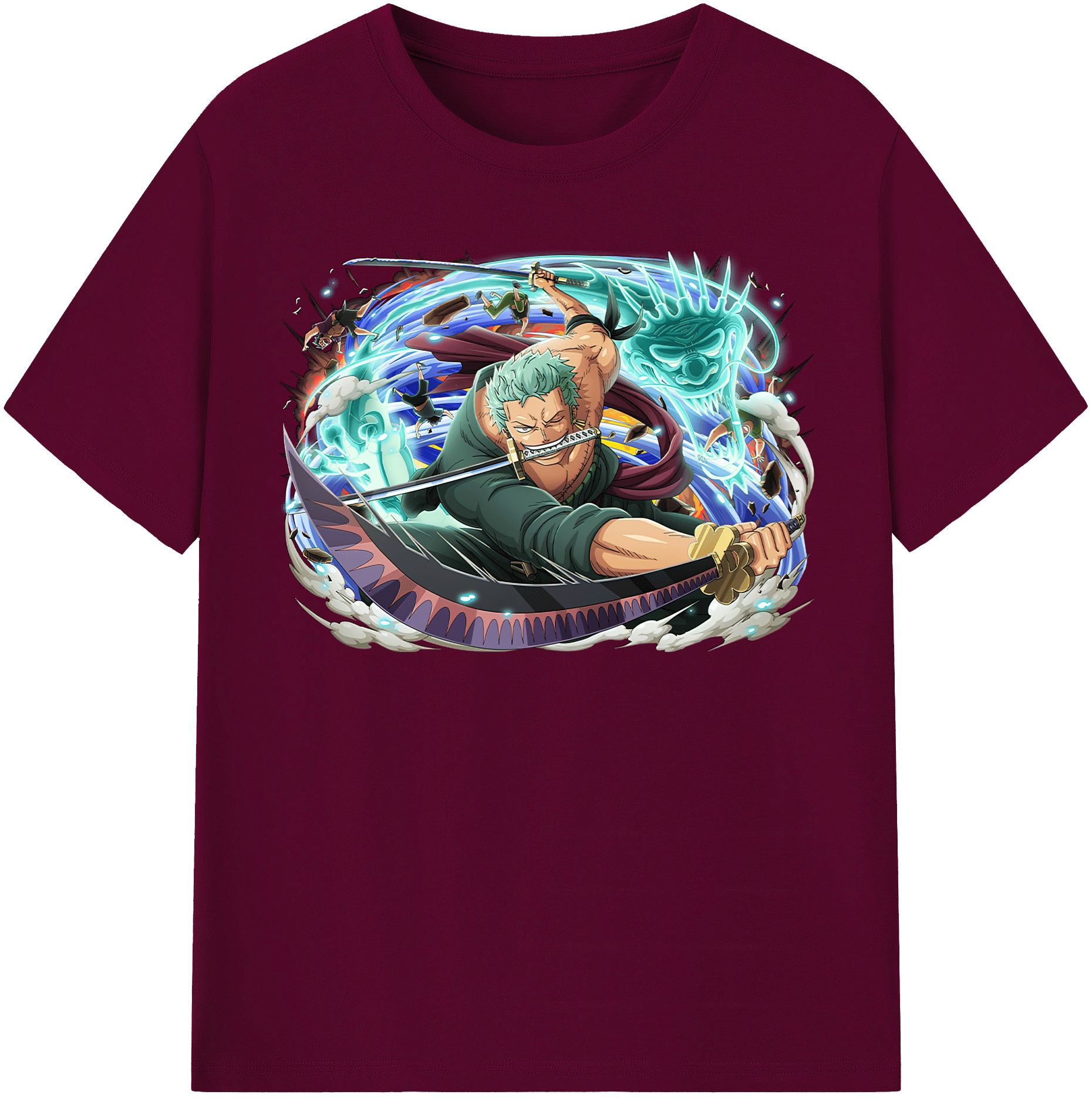 ワンピース ロロノア・ゾロ ONE PIECE Roronoa Zoro レディースカジュアルプリントTシャツ（綿100％）
